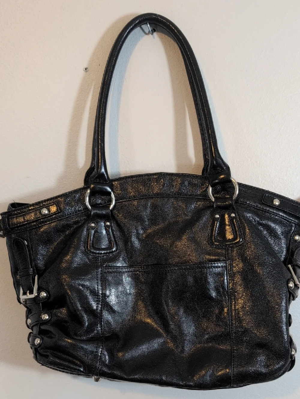 Black Women's Convertible Shoulder Tote - Classic Everyday Bag